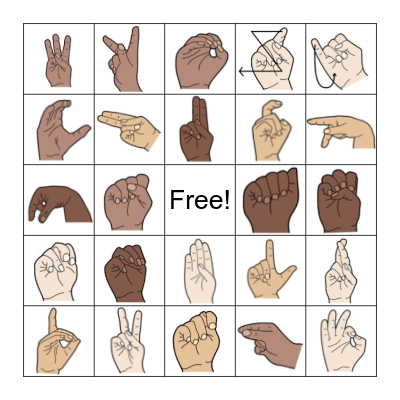 ASL ABC Bingo Card