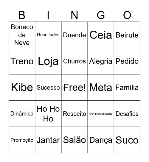 BINGO EUSÉBIO Bingo Card