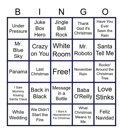 MUSIC BINGO at the Ann Arbor Eagles! Bingo Card