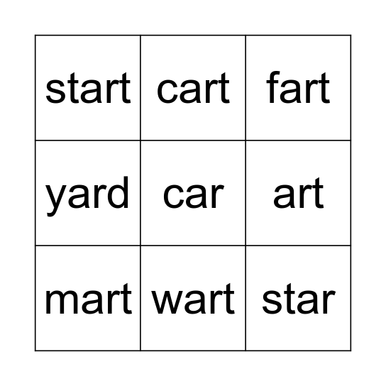 tic tac toe Bingo Card