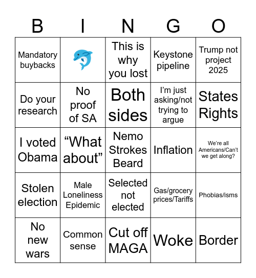 MAGA Bingo Card