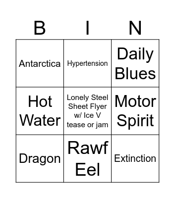 Miami Bingo Card