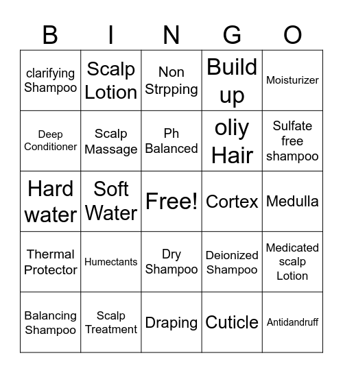 CHAPTER15 Scalp Care Bingo Card