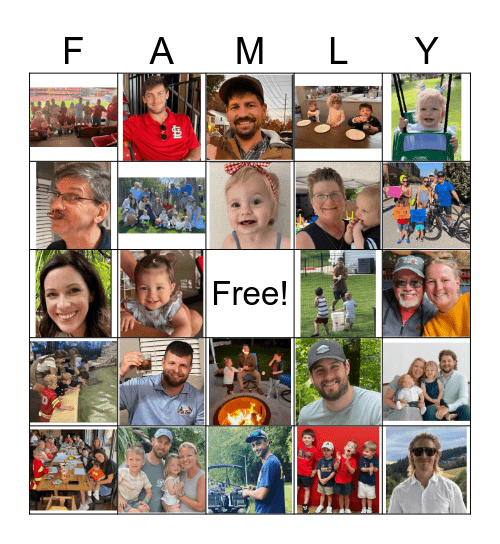 CHOINKA family Bingo Card