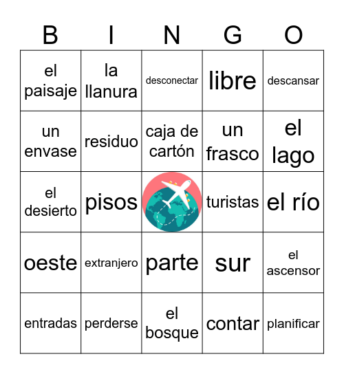 Reporteros 2, Unidad 2.1 Bingo Card