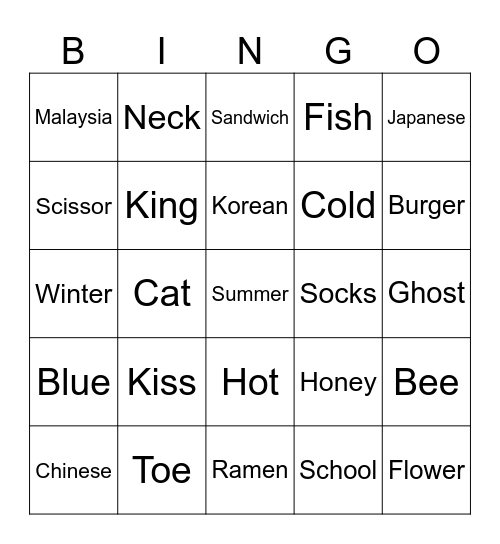 Bingo 3 Bingo Card