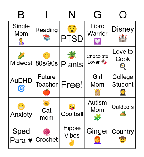 Penpal Bingo ❤️ Bingo Card