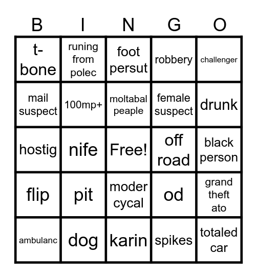 polec Bingo Card
