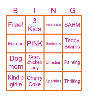 Chelsey’s Card Bingo Card