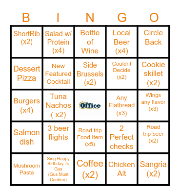 Bingo Office Edition Bingo Card