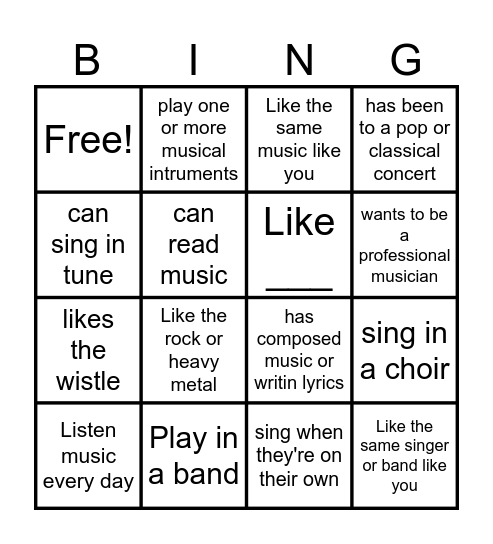 Find someone who... Bingo Card