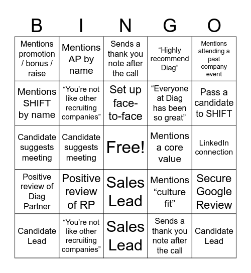 Perm-Side Alumni BINGO Card