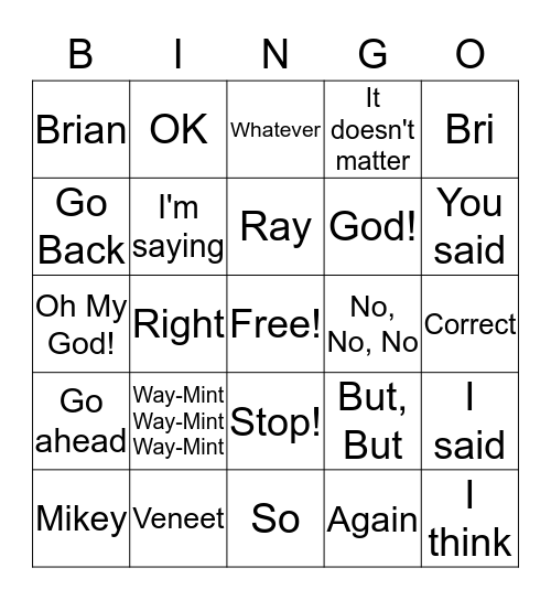 Len Bingo Card