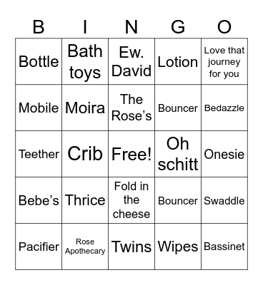 Bebe Bingo Card