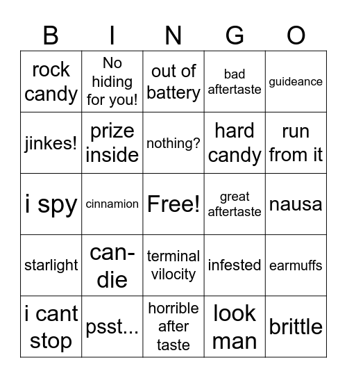 doors trick or treat effect Bingo Card