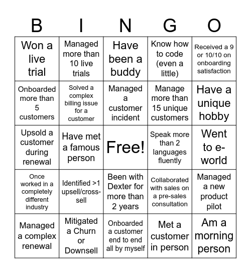 CS Bingo Card