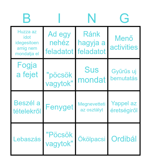 hegó bingo Card