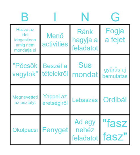 hegó bingo Card