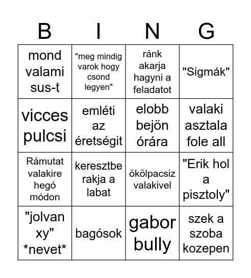 IMI BINGO Card
