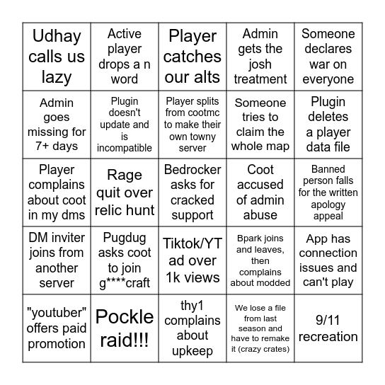 Bingo Card