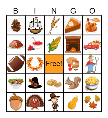 Thanksgiving Bingo Card