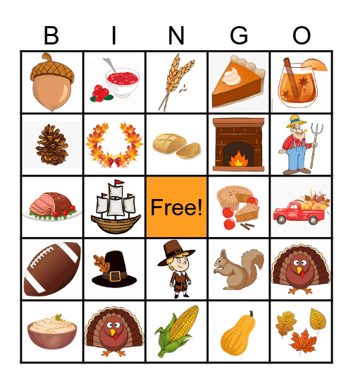 Thanksgiving Bingo Card