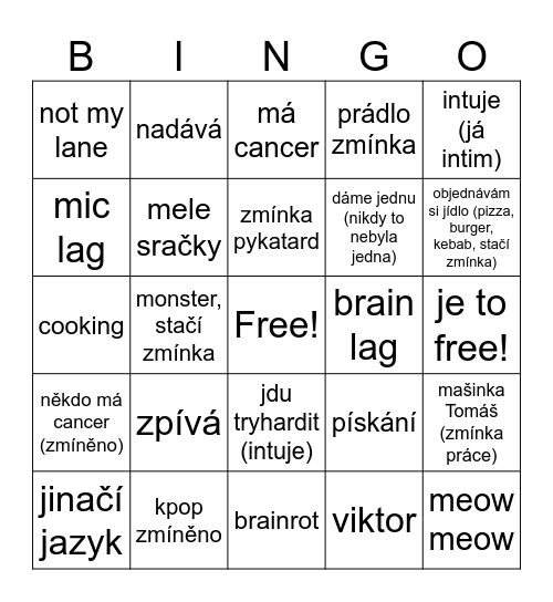 dan v2 Bingo Card