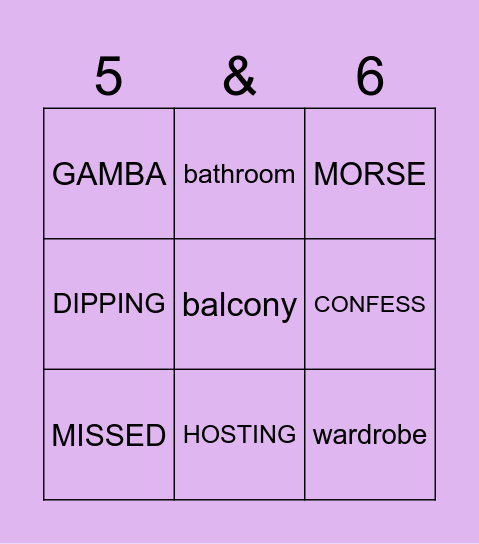 APATEU'S TABOO BINGO Card