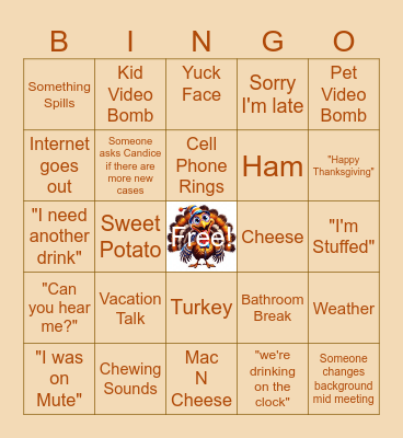 Virtual VerGiving Bingo Card