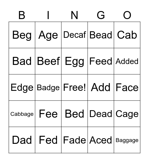 Note Name Bingo Card