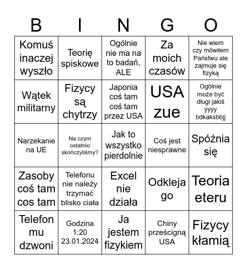 Optymalizacja Bingo Card