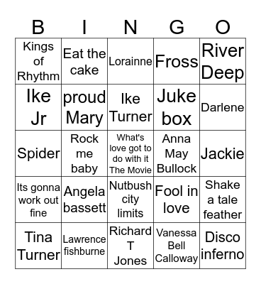 Whats love got to do with it Bingo Card