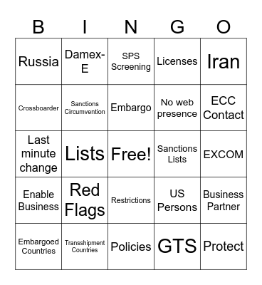 ECC Bingo Card