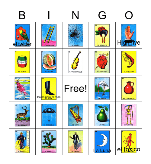 Loteria Bingo Card