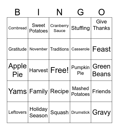 Thanksgiving.1 Bingo Card
