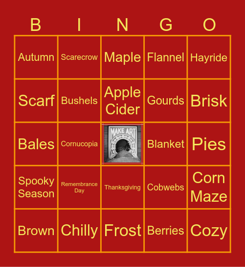 Attic Bingo Card