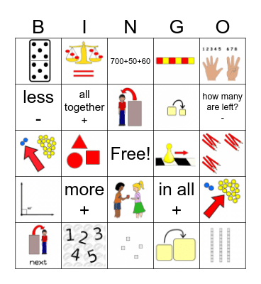 Basic Maths Vocabulary HD Bingo Card