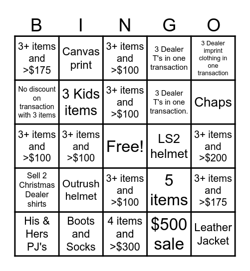 Boneyard A&L Bingo Card