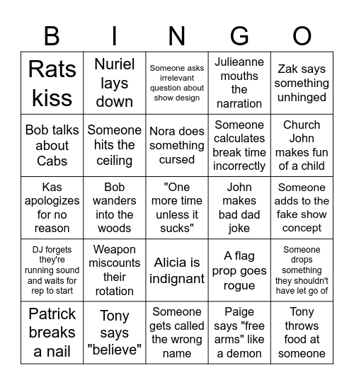 Emanon 25 Bingo Card