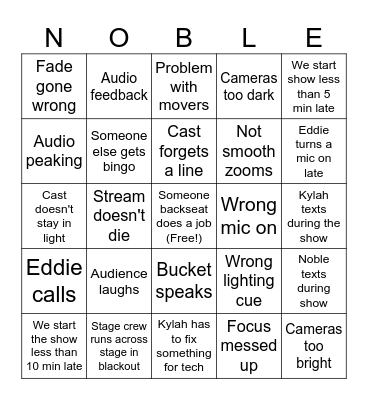 Mean Girls 2024 (Offsite Coordinators) Bingo Card