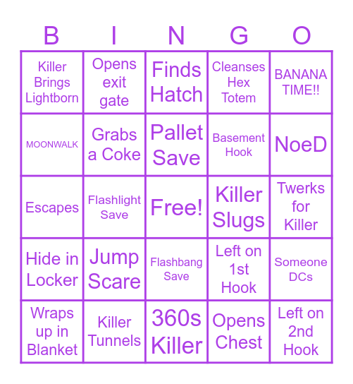 Phoenix's Bingo Card Bingo Card