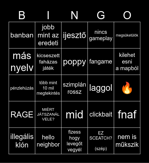 ratyi online Bingo Card