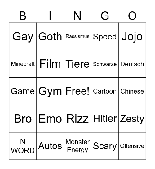 Untitled Bingosrewew Bingo Card