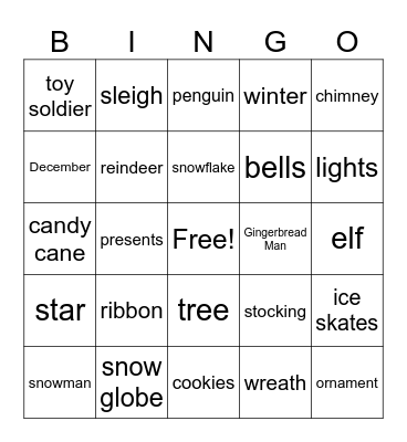 Winter Bingo Card