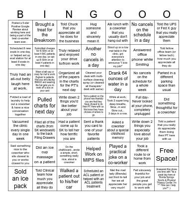 BINGO (OFFICE & TECH Team) Bingo Card