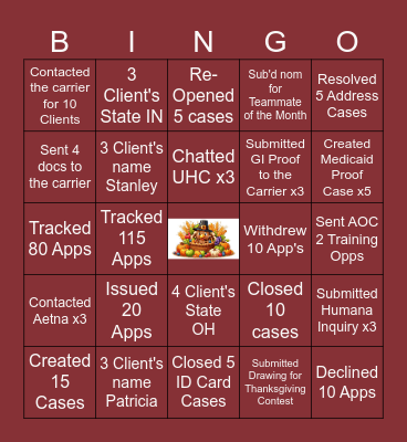 AEP Bingo Card