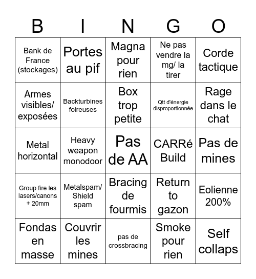 Bingo Plancha Bingo Card