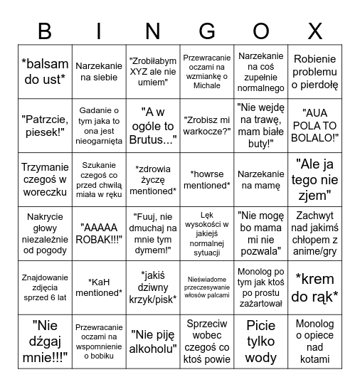 KAŻDE WYJŚCIE Z KARĄ Bingo Card