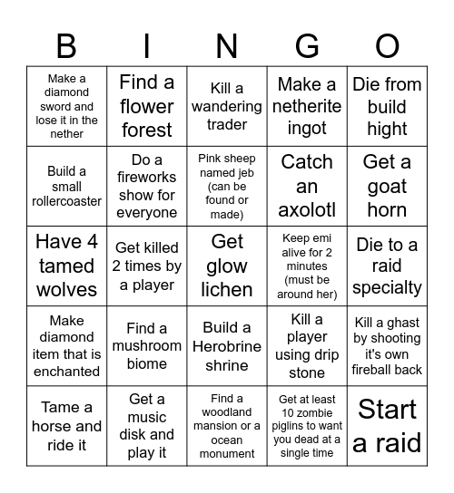 Sav bingo time Bingo Card