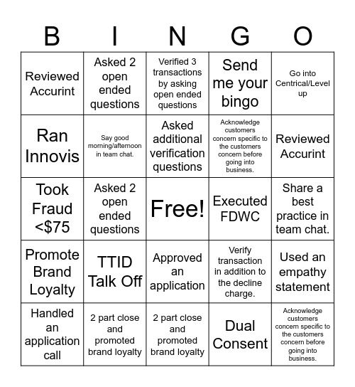 Amy All Stars Bingo Card